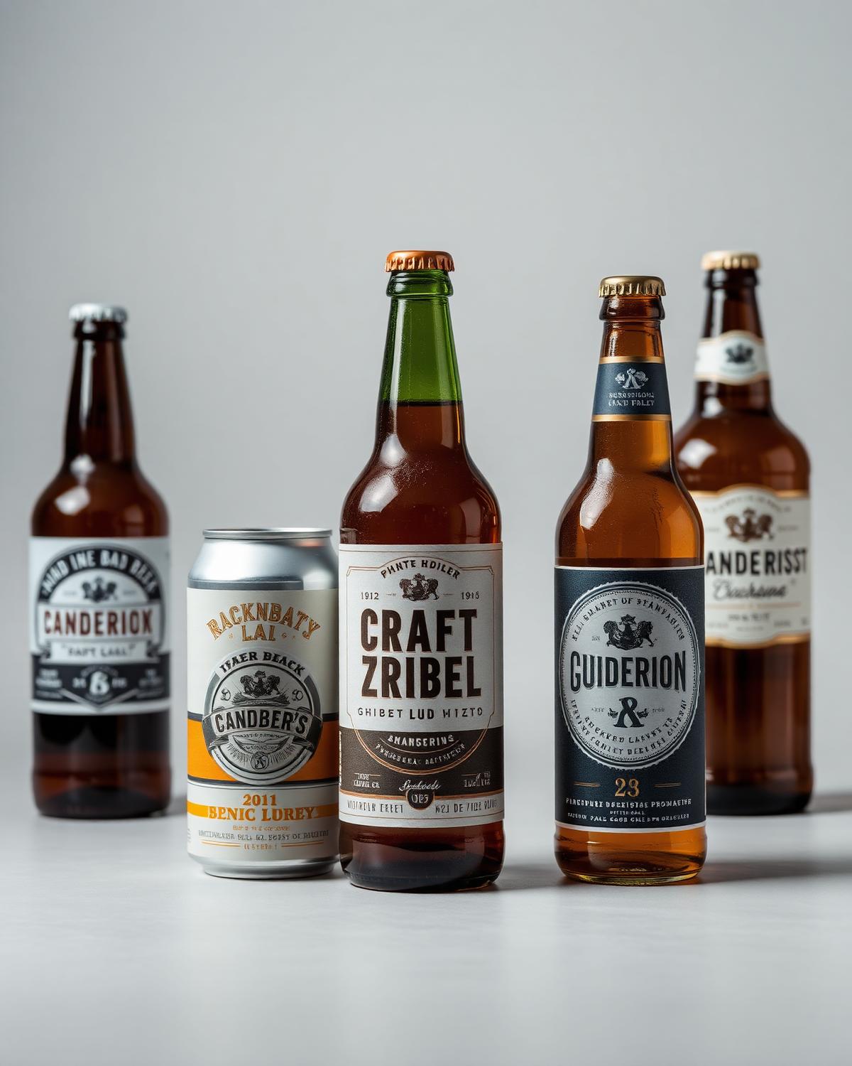 Rótulos impressos em garrafas e latas de bebidas