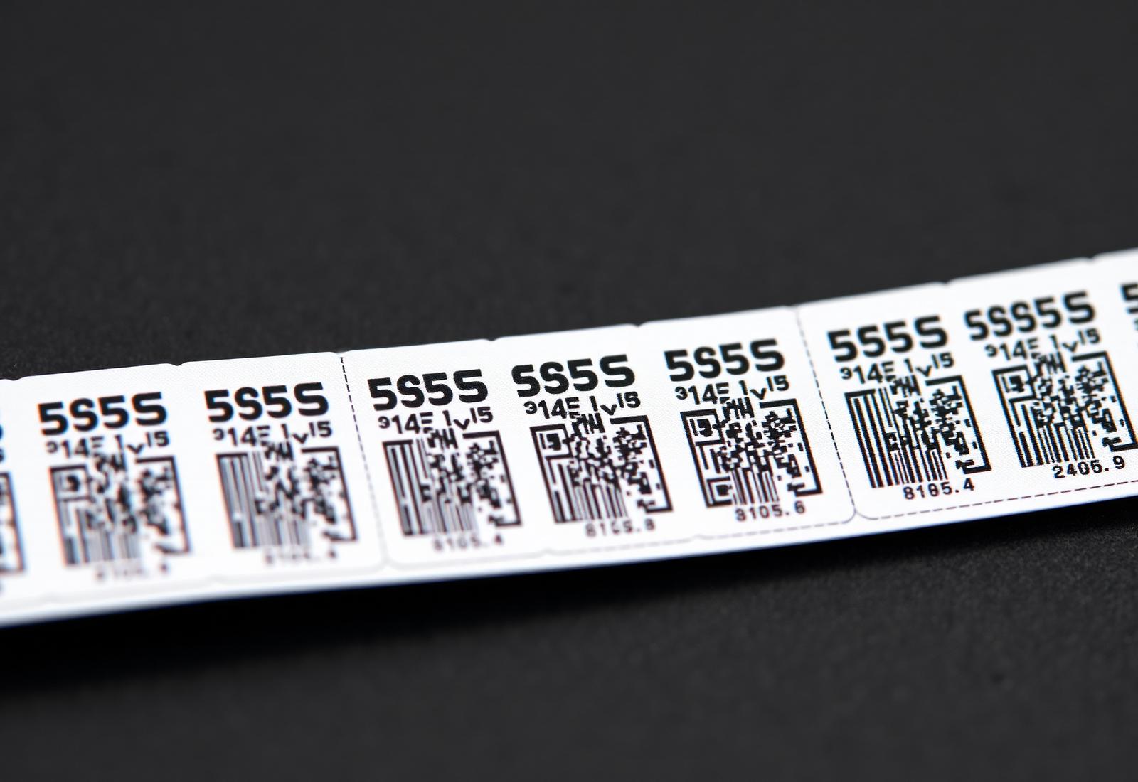 Rótulos com números de série e QR Codes diferentes em sequência